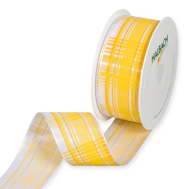 Druckband Karo 40 mm 25 Meter gelb 912