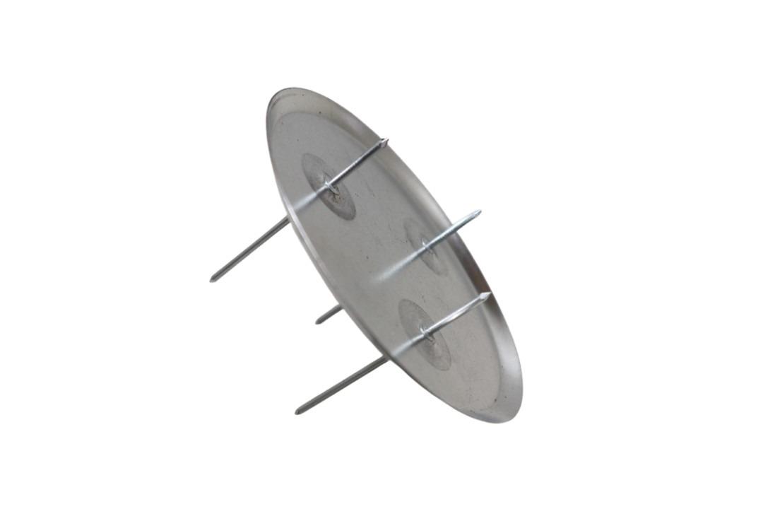 Kerzenhalter mit 3/3 Pins D10cm, silber Kerzenhalter mit 3/3 Pins D10cm, silber