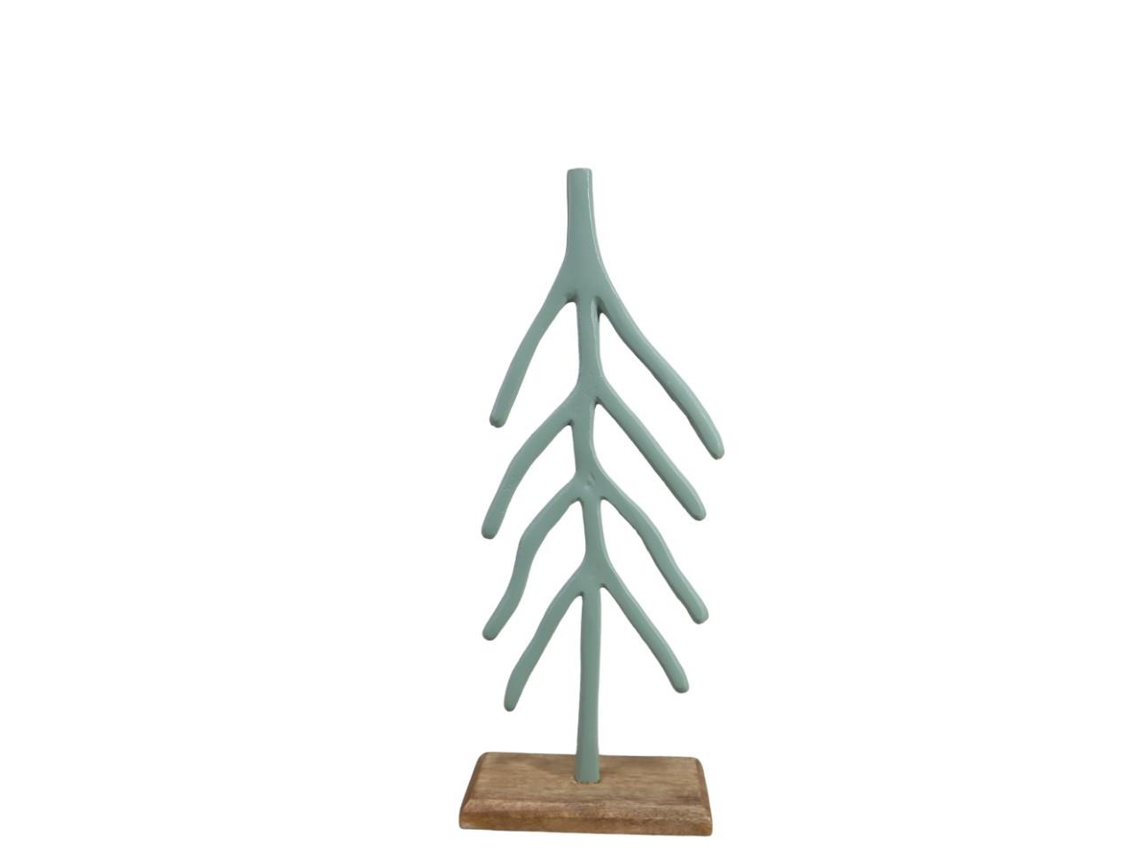 Tannenbaum stehend Aluminium khakigrün auf Holzfuß H41x15cm Tannenbaum stehend Aluminium khakigrün auf Holzfuß H41x15cm