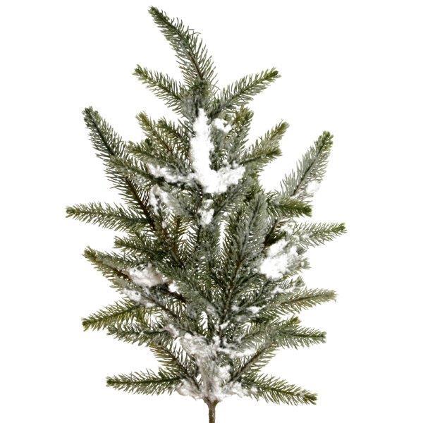 Tannenzweig 55 cm m. Schnee grün-weiss Tannenzweig 55 cm m. Schnee grün-weiss