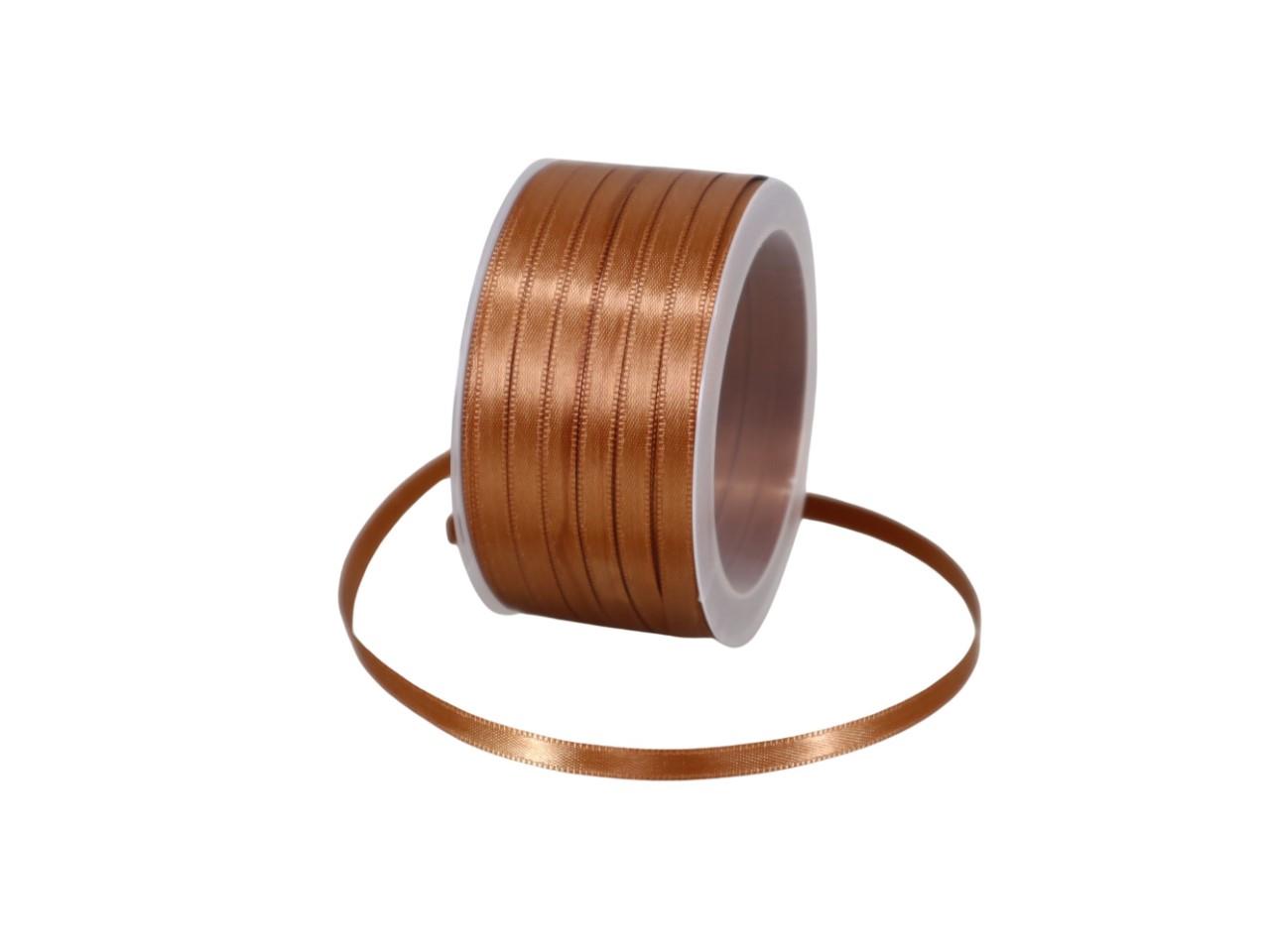 Satinband 6 mm 50 Meter braun 430