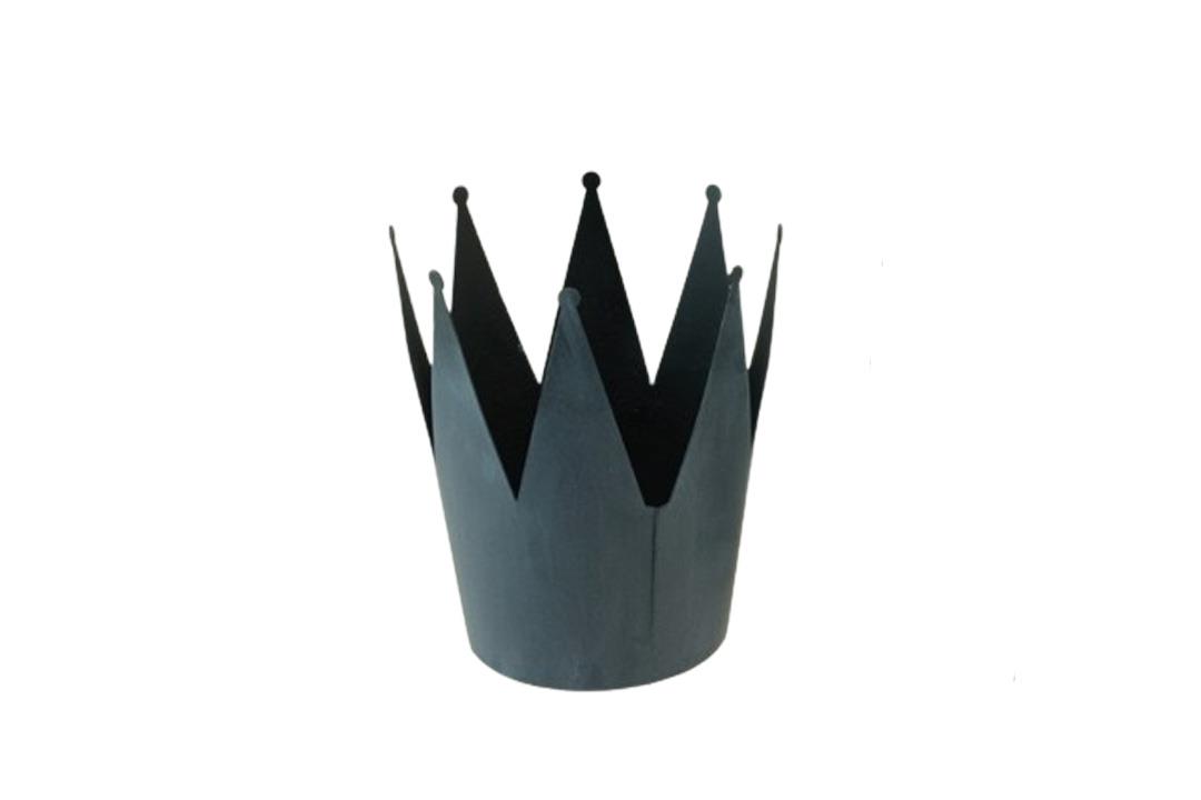 Pflanztopf Krone Metall anthrazit D16xH20cm Pflanztopf Krone Metall anthrazit D16xH20cm