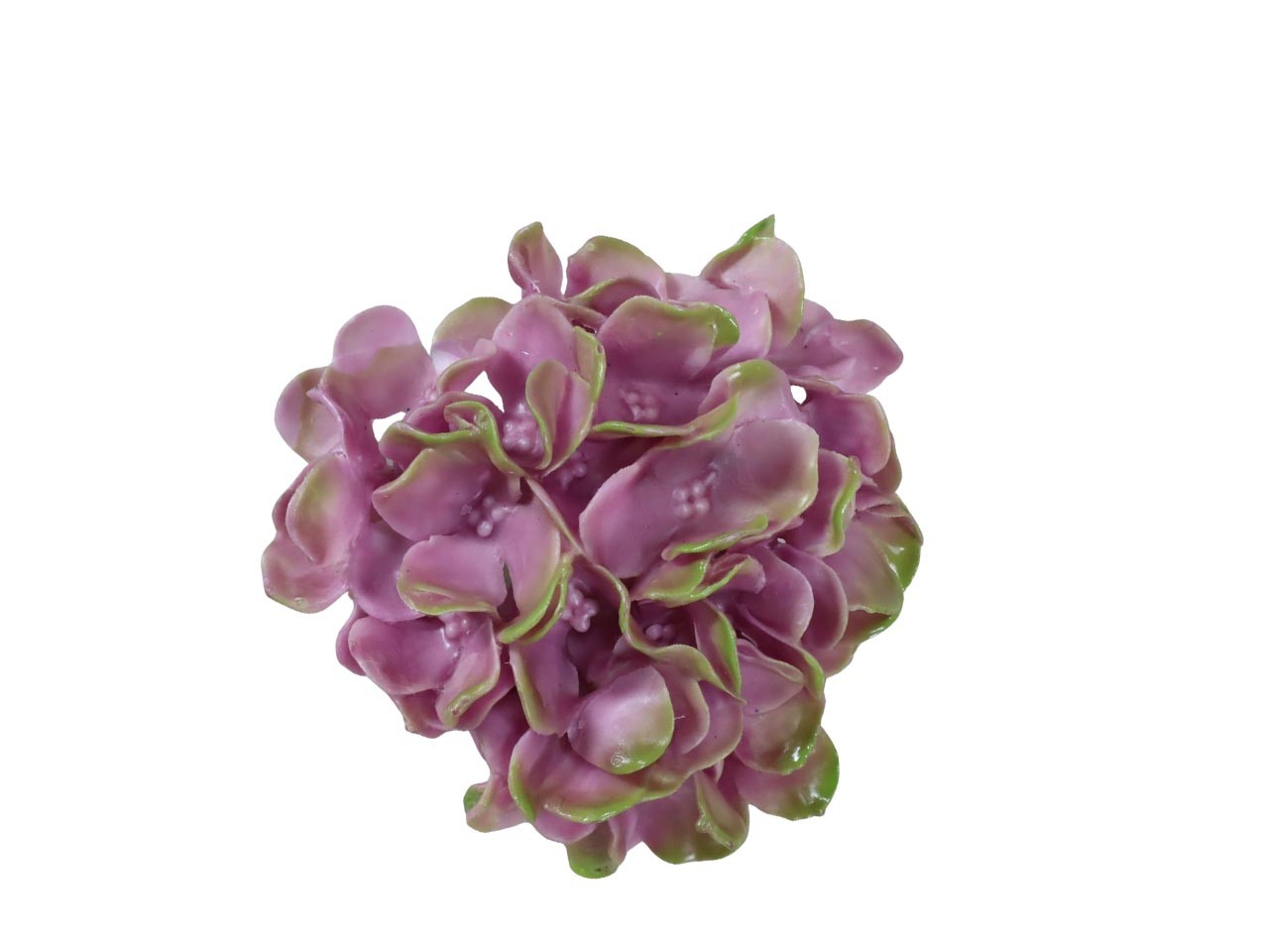 Hortensieblüte Wachs flieder-grün D14cm