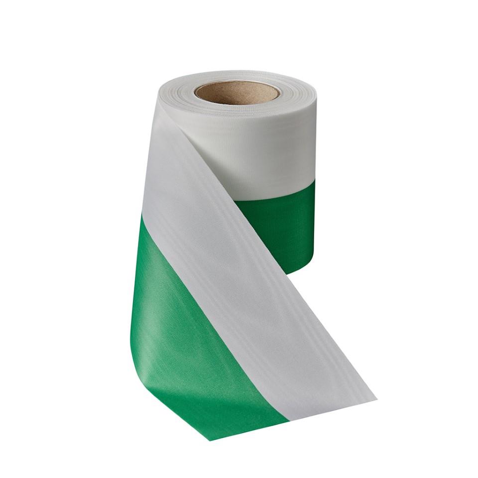 Nationalband 100mm NETTO Moire grün-weiss Nationalband 100mm NETTO Moire grün-weiss