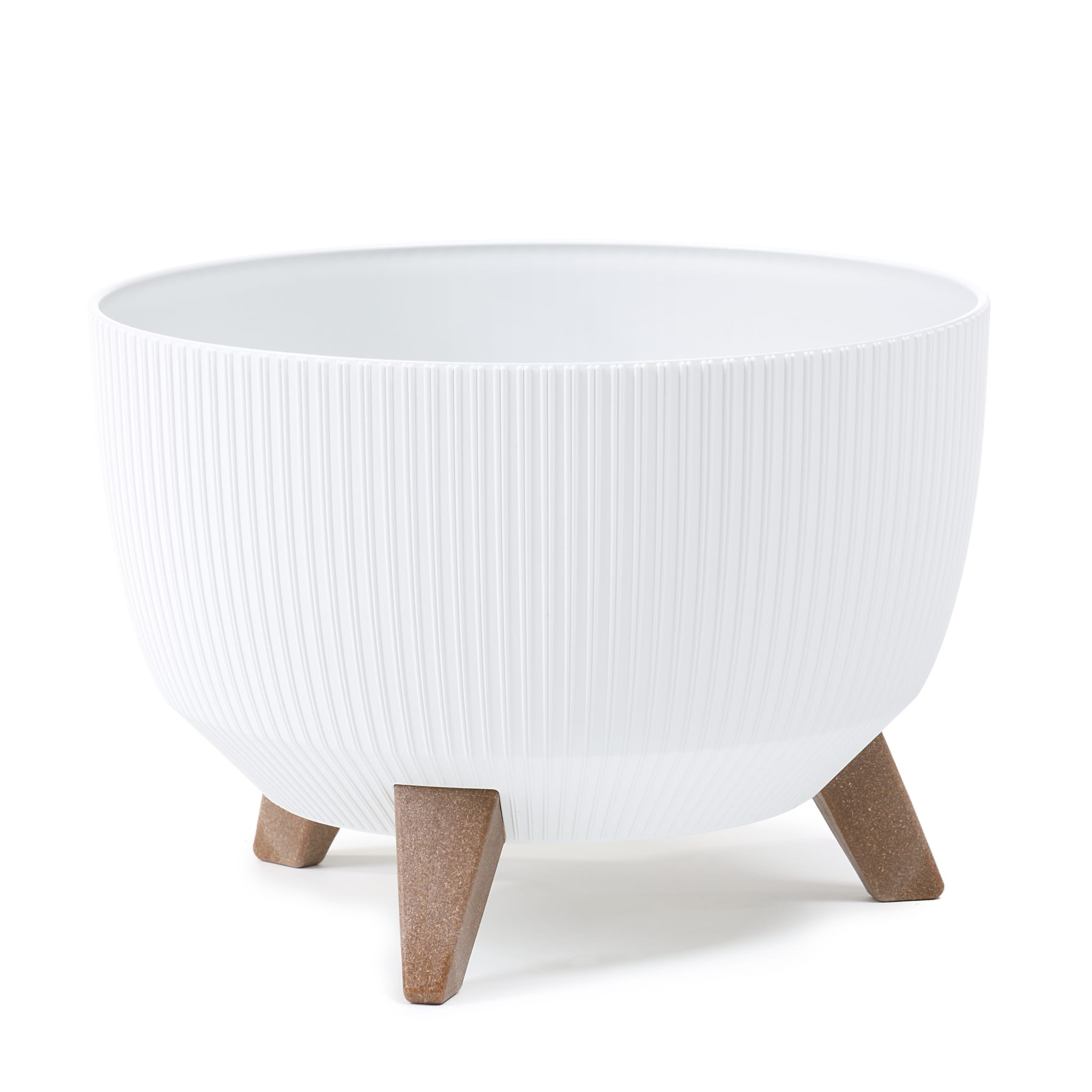 Plastikschale D47cm H29cm "Roma" auf  Füß ECO-WEIß 961-05