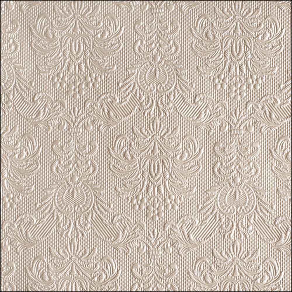 Serviette 33x33 cm Elegance pearl taupe