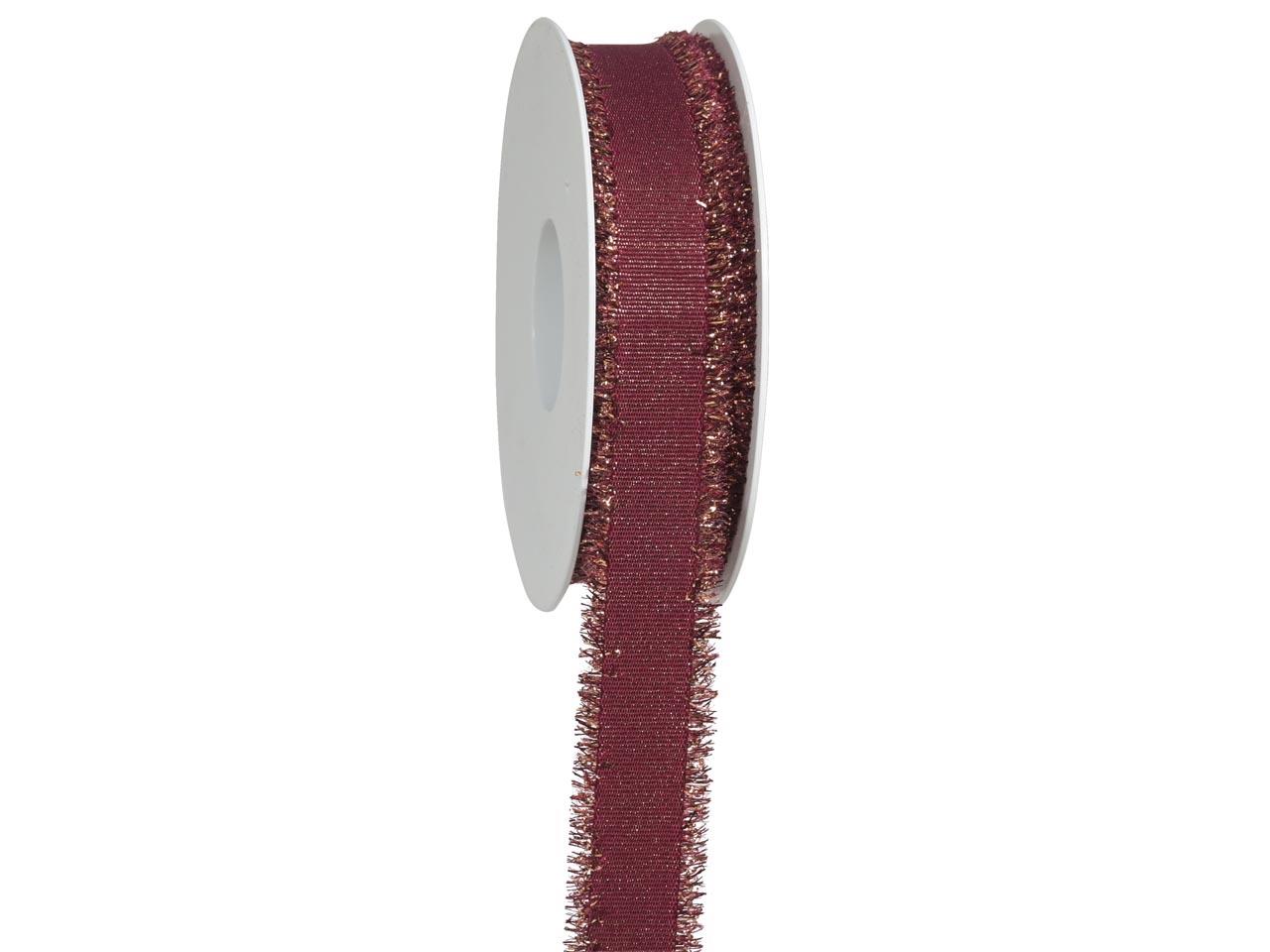 Band Schimmerfranse 25 mm 18 Meter mauve 601