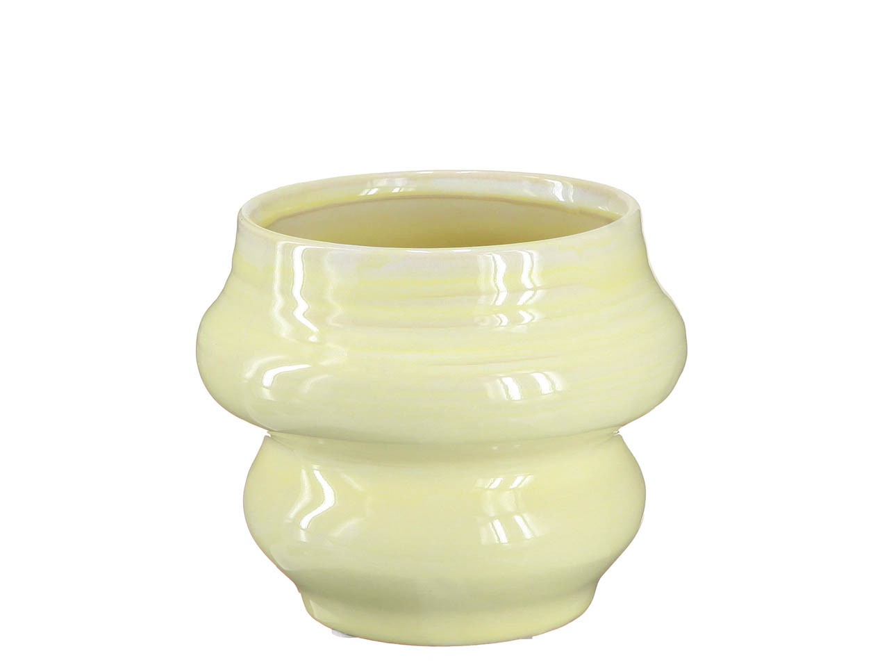 Übertopf Keramik vanille D12,5cm H10,8cm