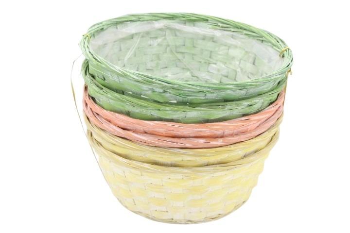 Bambuskorb rund D25cm frühlingsmix