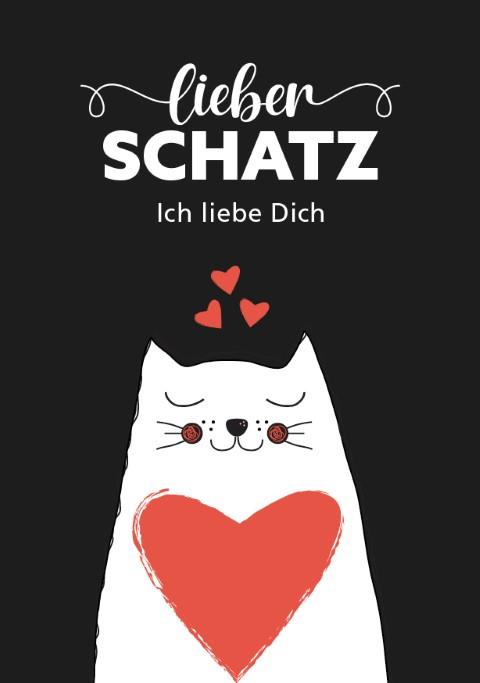Minikarten Lieber Schatz Ich liebe Dich 7,5x5 cm Minikarten Lieber Schatz Ich liebe Dich 7,5x5 cm