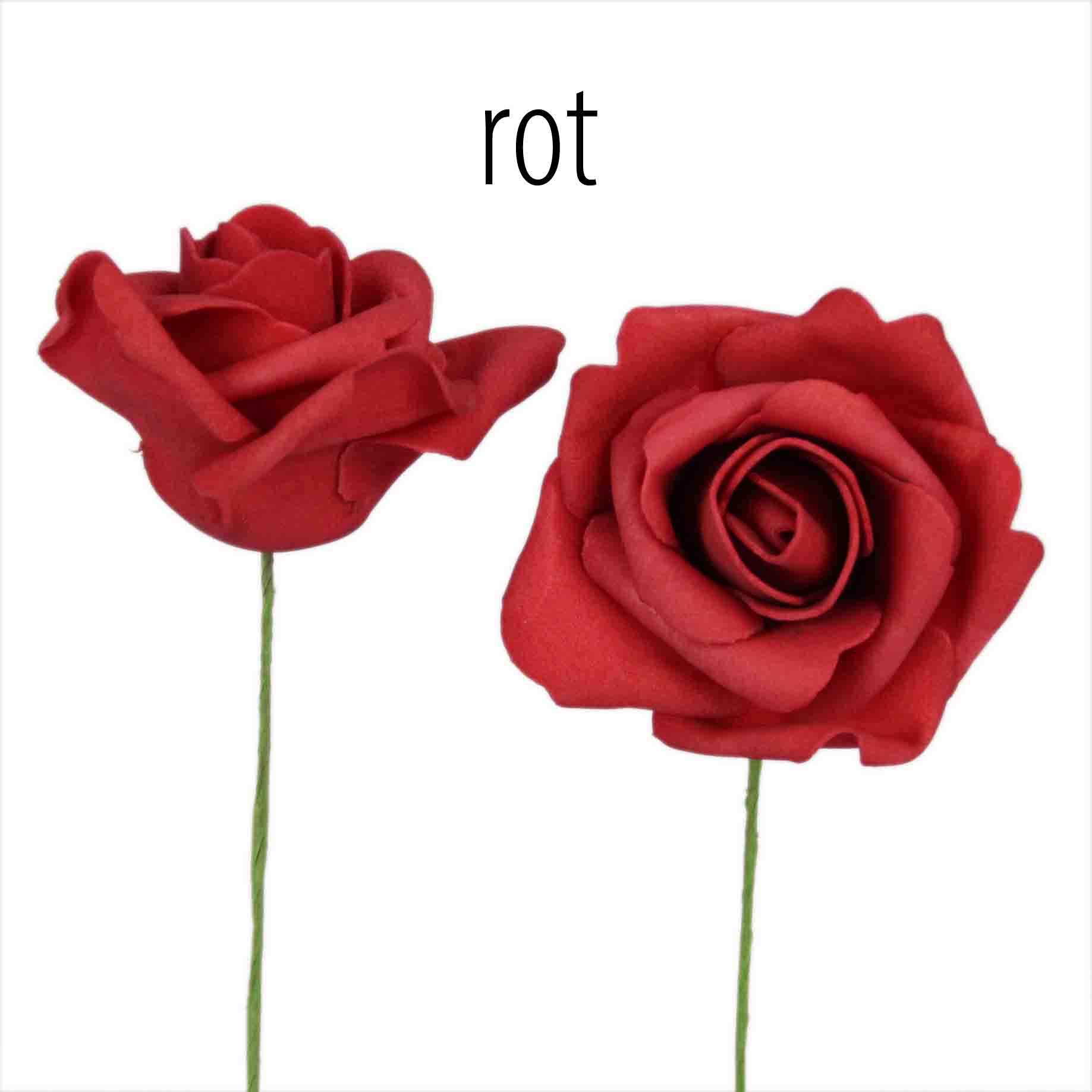 Foam-Rose 7,5cm rot