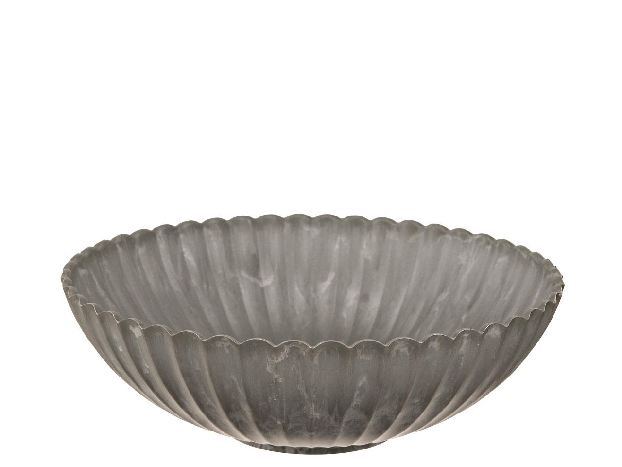 Schale Rille KARA grau Plastik D28cm