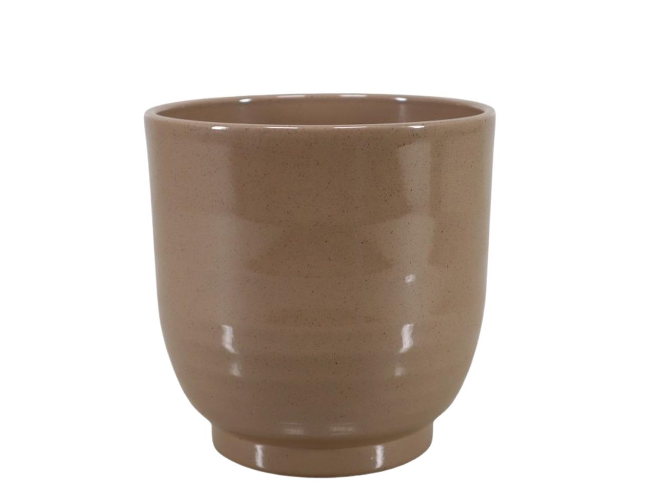 Keramikübertopf Form 685 braun-stone D22cm