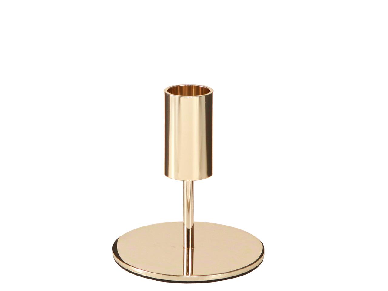 Stabkerzenhalter Metall gold Höhe 10cm (für Kerze D 21 mm)