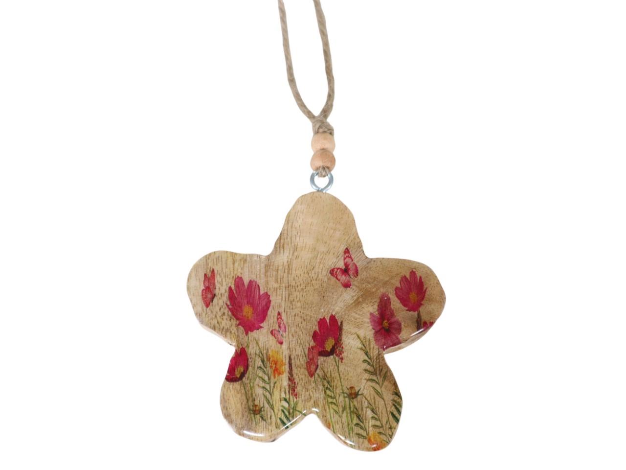 Blume hängend Blumendekor Holz D15cm