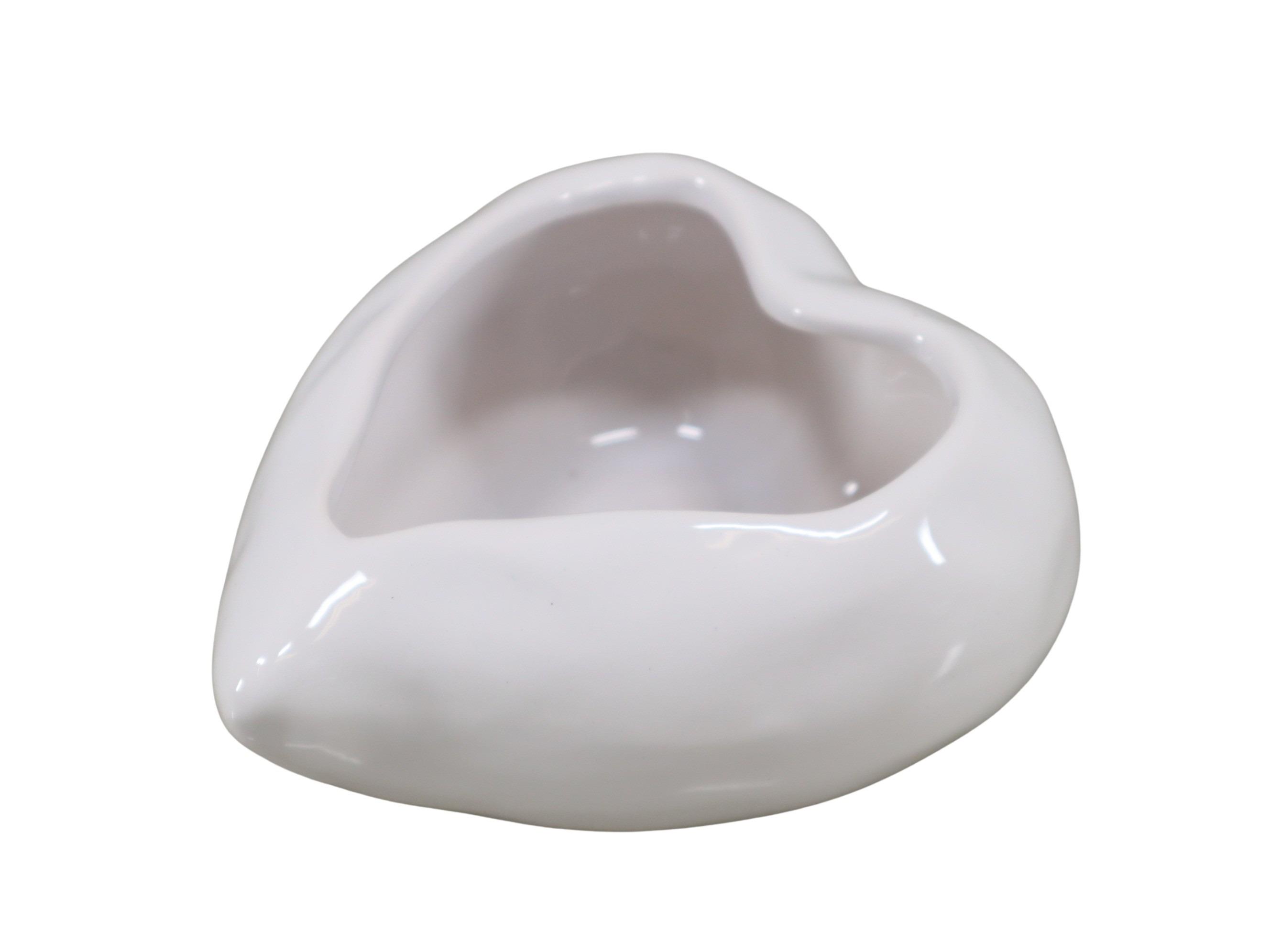 Herzschale Keramik weiß D14cm Herzschale Keramik weiß D14cm