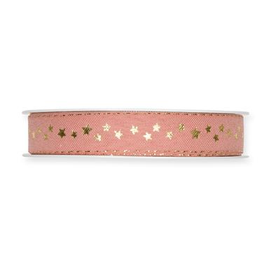 Druckband Sternchen 15 mm 18 Meter blush rose/gold 123 Druckband Sternchen 15 mm 18 Meter blush rose/gold 123