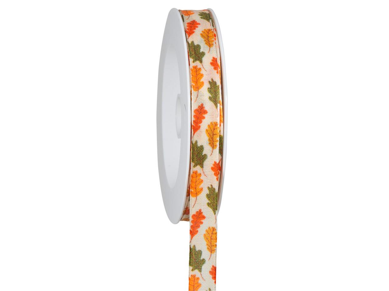 Band Eichenlaub 15 mm 18 Meter natur/apricot 02/42