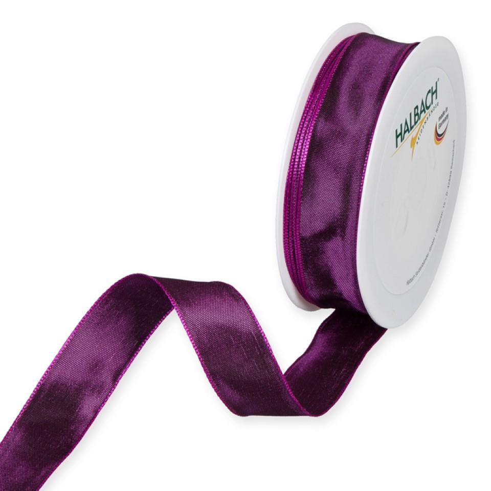 Drahtkantenband 25mm purple 556