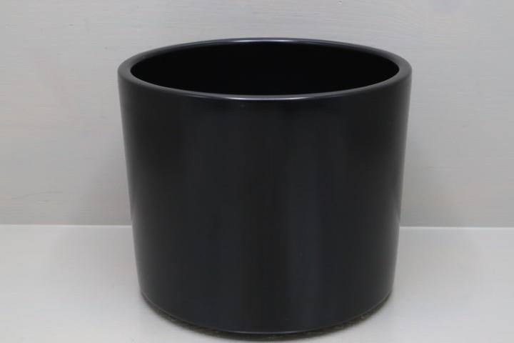 Keramikübertopf 28cm schwarz-matt Serie 411