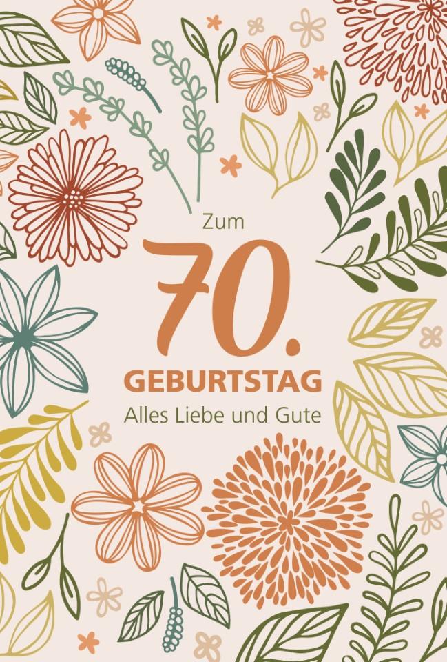 Glückwunschkarten Zum 70. Geburtstag 11,5x17 cm Glückwunschkarten Zum 70. Geburtstag 11,5x17 cm
