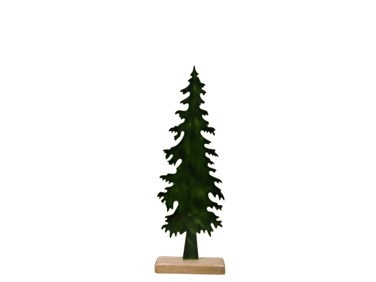 Aufsteller Baum Metall/Holz tannengrün H46cm