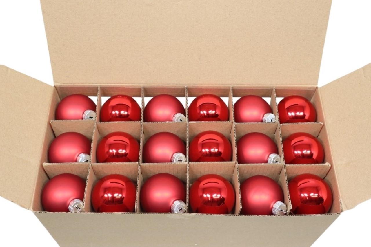 Glaskugel 60 mm 45 Stück rot