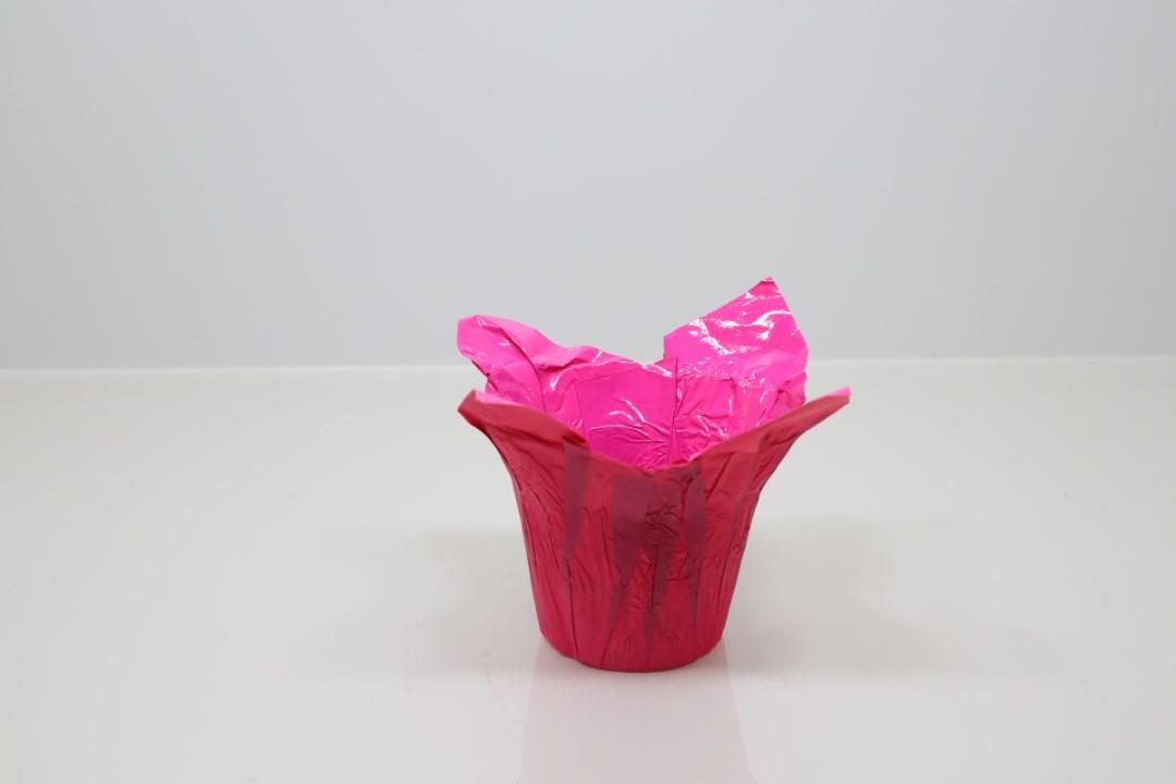 Deco Wraps Ribbed Kraft Papier  wasserfest pink 10,5cm