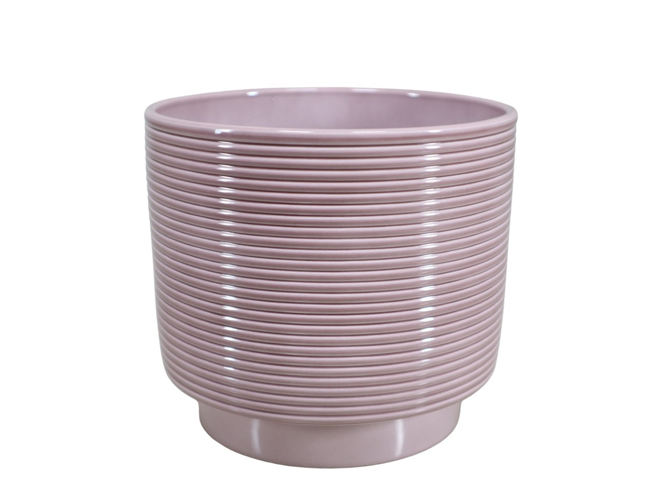 Cylindroübertopf m. Fuß Rings Keramik melange-lasur 18,5cm