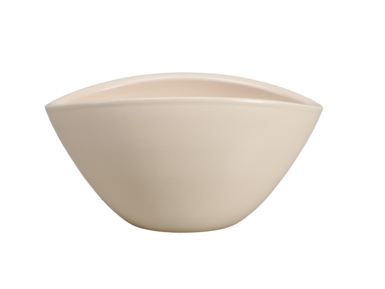 Keramiksteckschale oval cream matt L20cm