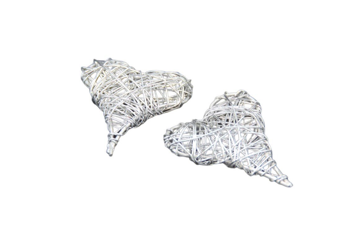 Drahtherz 4,5cm silber