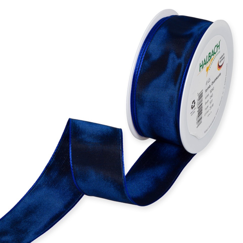 Drahtkantenband 40mm königsblau 531