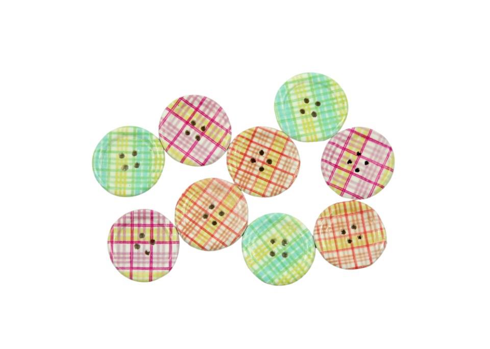 Streuer Knopf Scotty pink-orange-mint D 2,2 cm