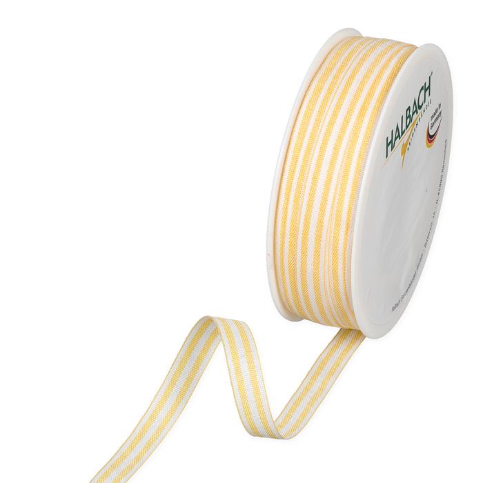 Streifenbändchen 10 mm 35 Meter yellow 912 Streifenbändchen 10 mm 35 Meter yellow 912