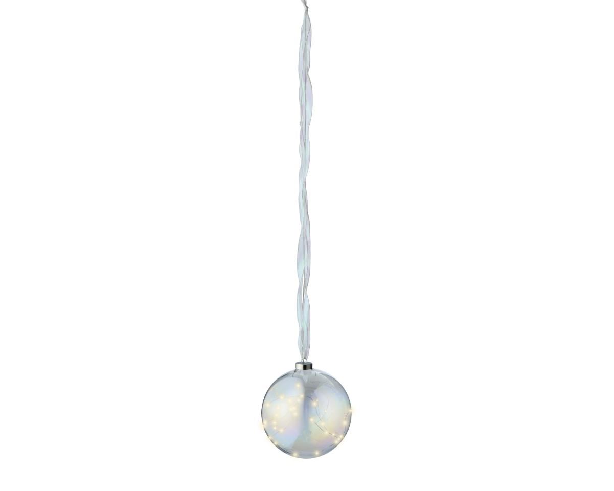 Glaskugel hängend klar iris inkl. Micro 40 LED indoor D20cm Glaskugel hängend klar iris inkl. Micro 40 LED indoor D20cm
