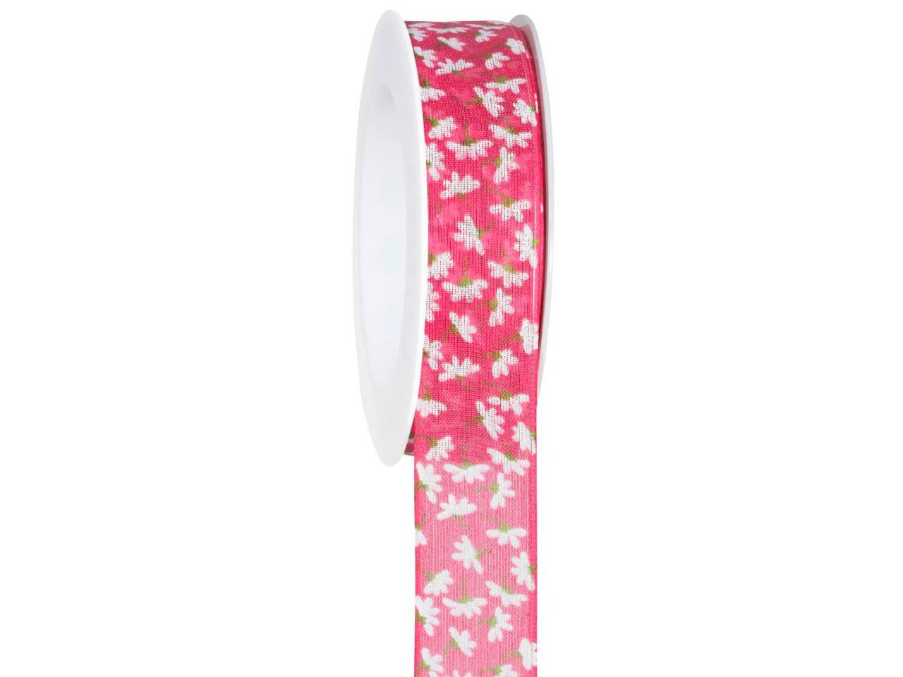 Band Margarita m. Draht 25 mm 18 Meter 241 pink Band Margarita m. Draht 25 mm 18 Meter 241 pink