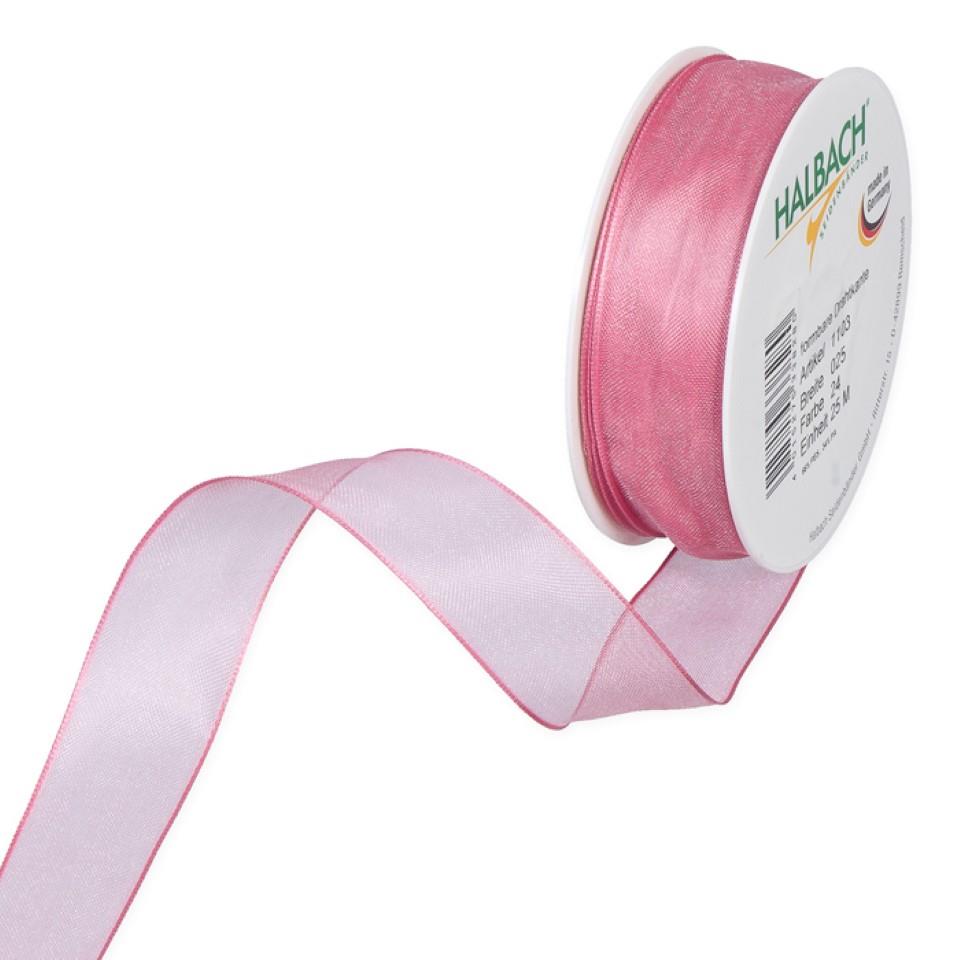 Organza m.Draht 25mm flamingo24 Organza m.Draht 25mm flamingo24