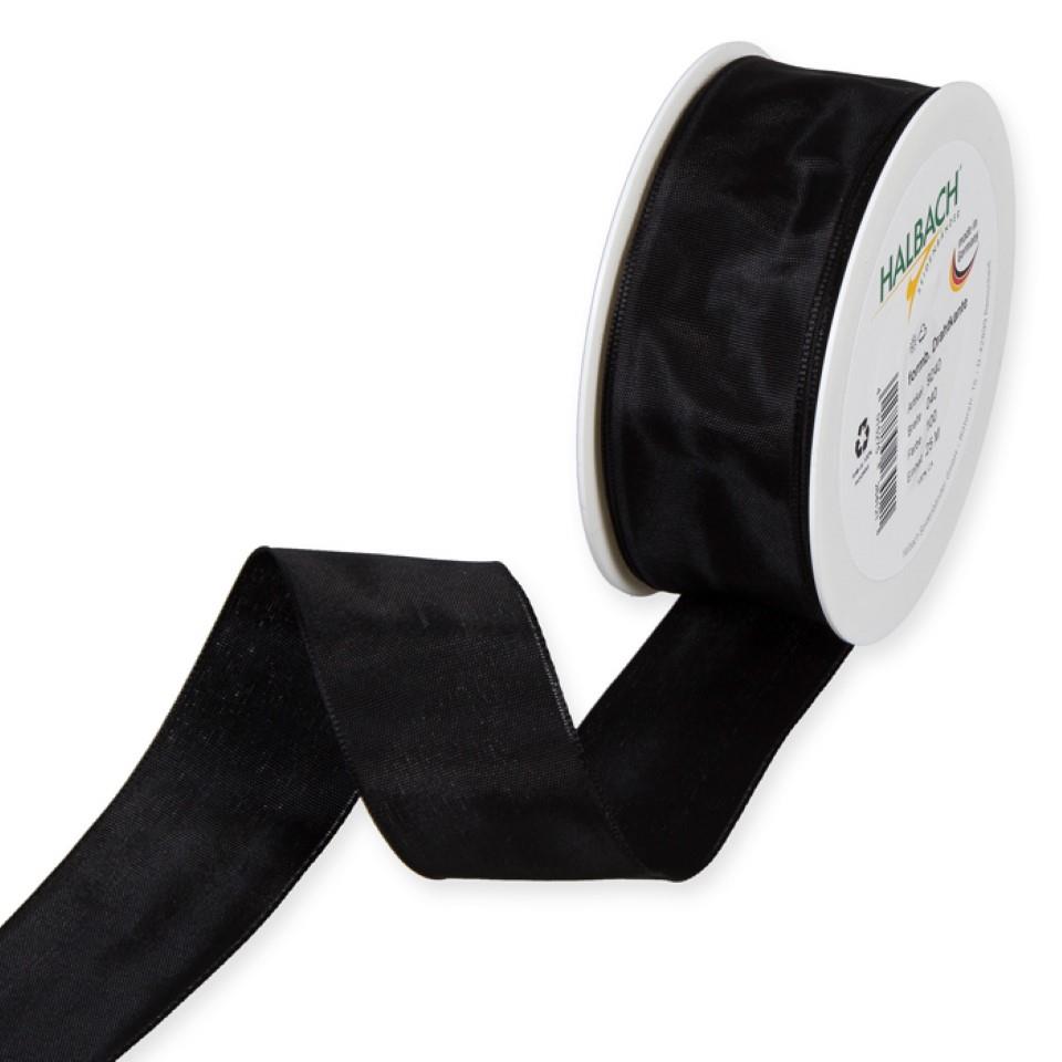 Drahtkantenband 40mm schwarz 100 Drahtkantenband 40mm schwarz 100