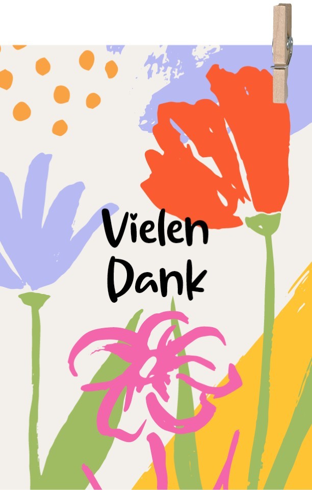 Minikarten Vielen Dank 7,5x5 cm