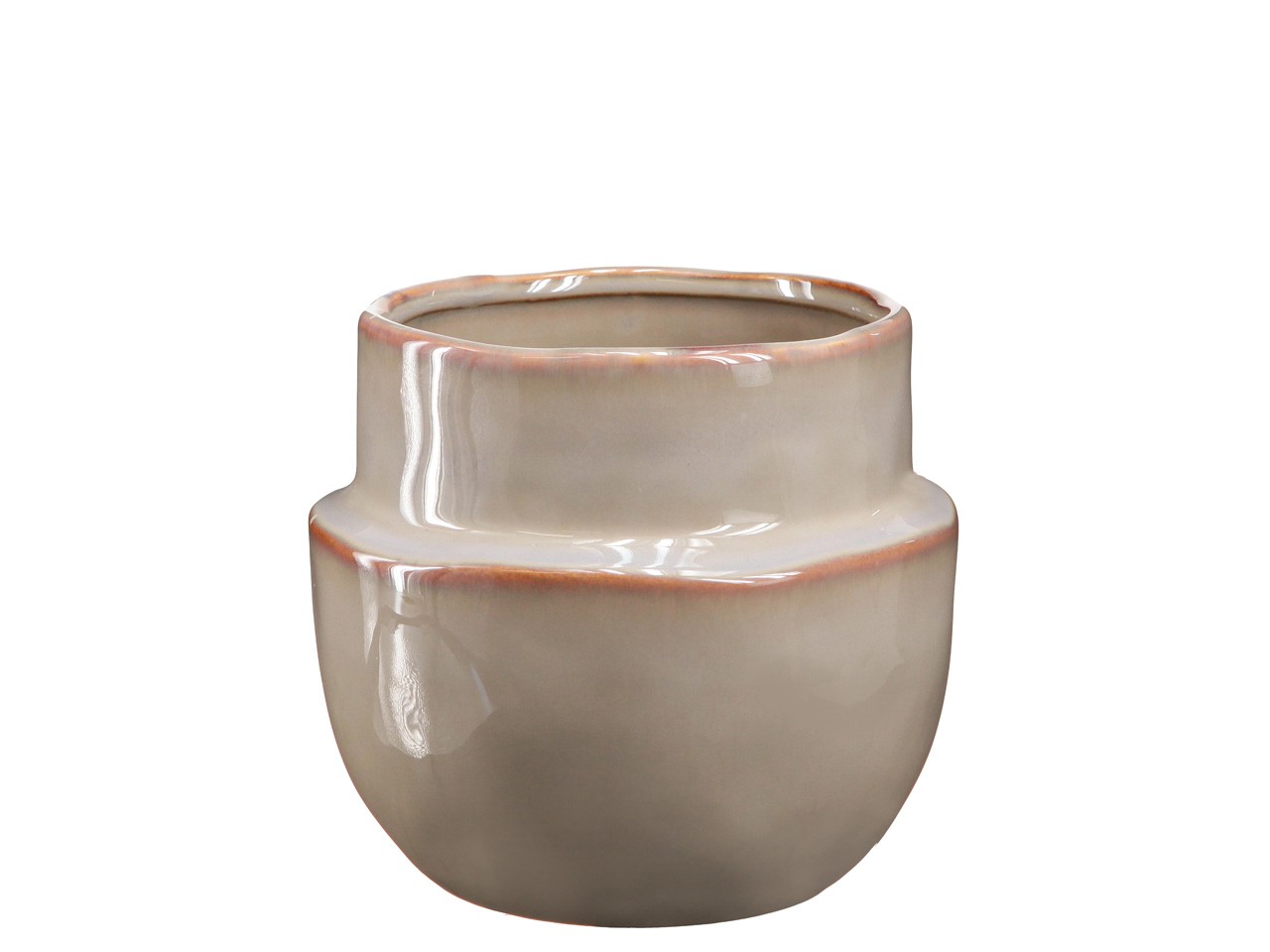 Übertopf Keramik natur D 17 cm