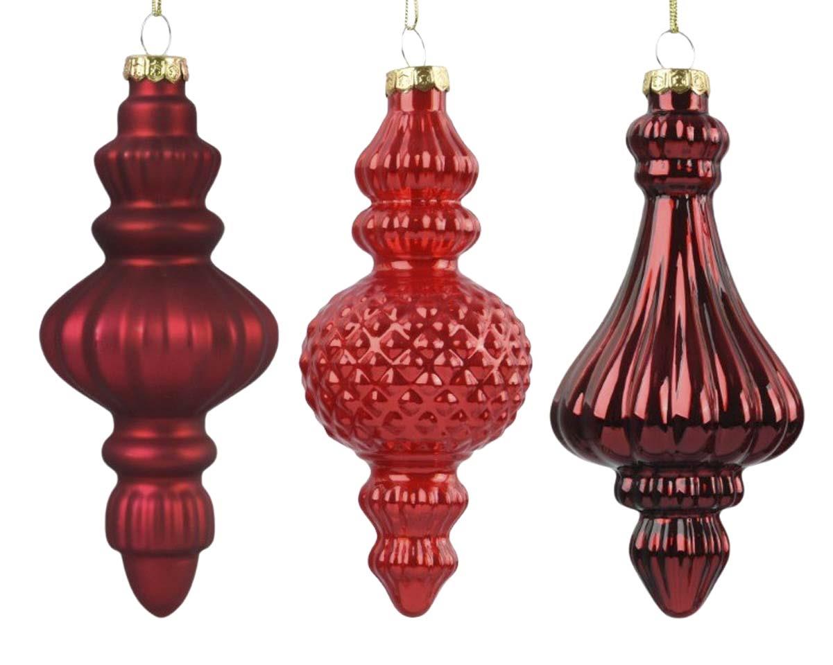 Ornament hängend rotmix Glas D6xH15cm