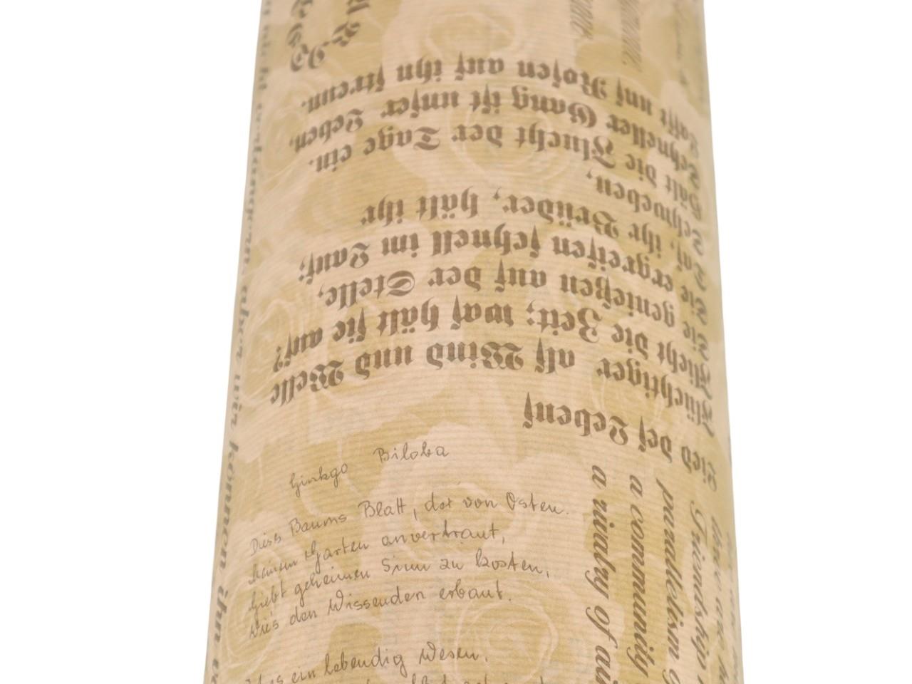 Blumenseide 75cm 9kg Schrift taupe Kraft-Natron NETTO