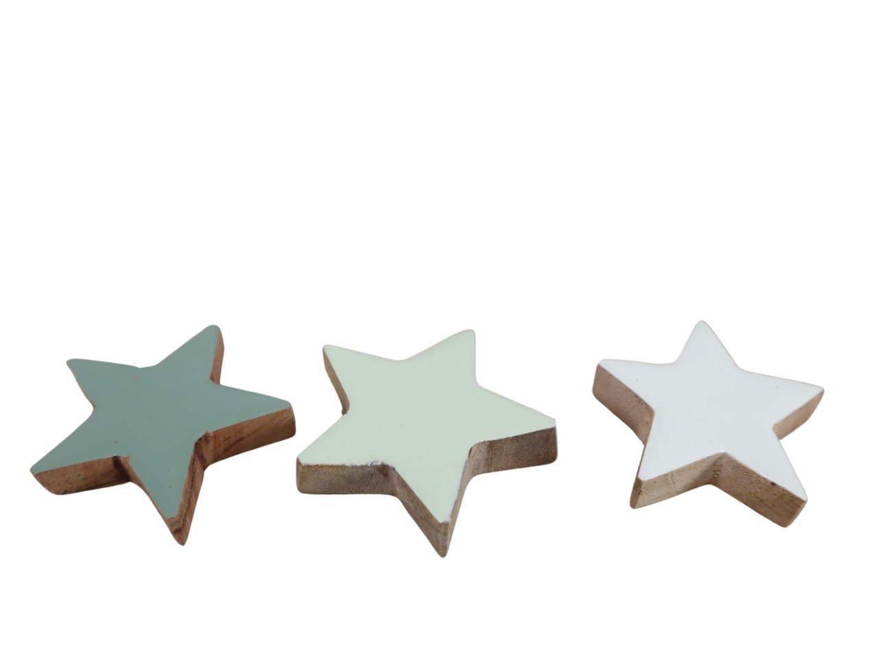 Sterne Mangoholz mint-salbeimix D5x1cm