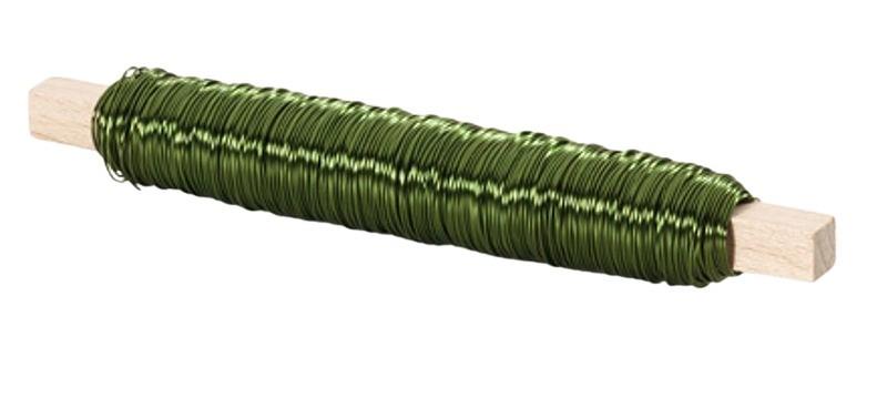 Eisenlackdraht / Holzstäbchen 100gr. olivgrün NETTO Eisenlackdraht / Holzstäbchen 100gr. olivgrün NETTO