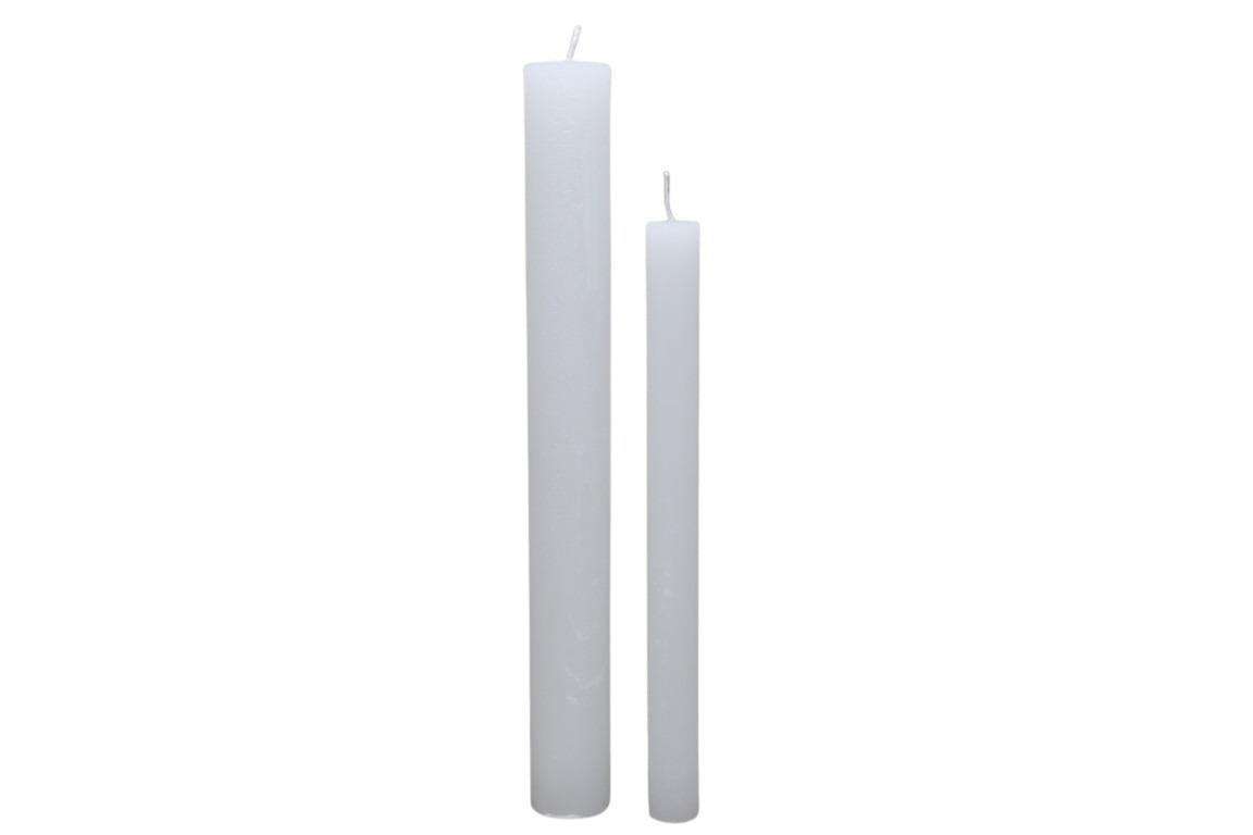 Stabkerze Rustika 240/34mm weiß Stabkerze Rustika 240/34mm weiß