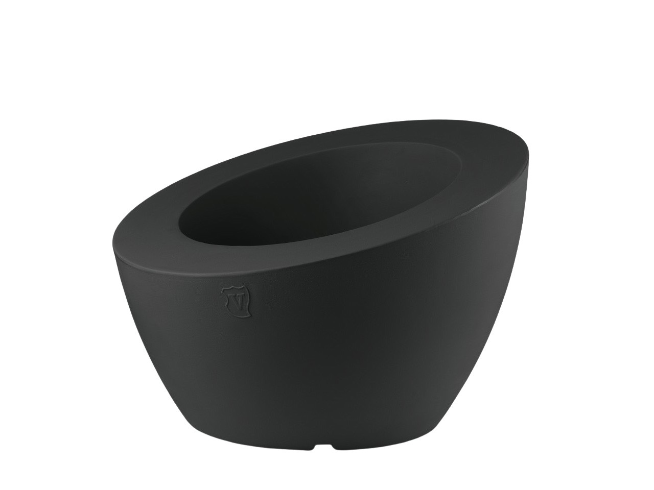 Schale Genesis schräg 50cm antrazit