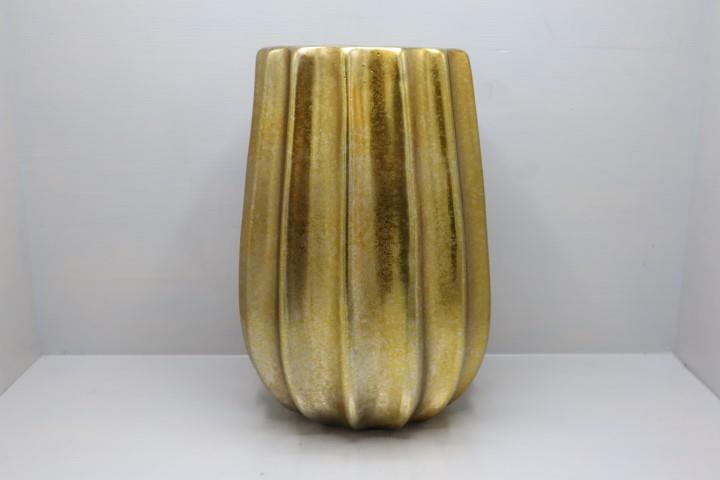 Keramikvase Serie Florida D20xH29cm altgold