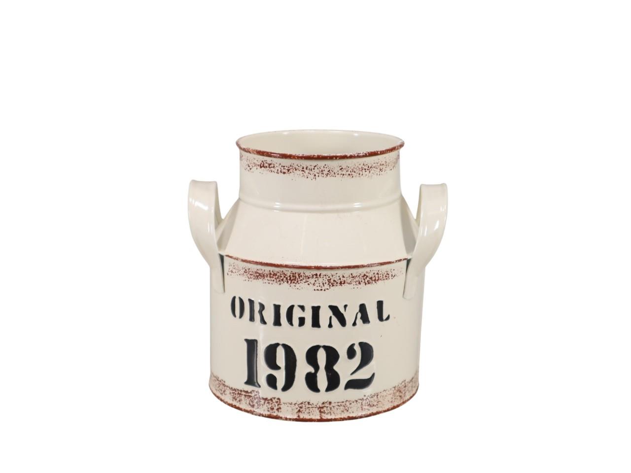 Krug "Original 1982" Metall creme D13xH16cm