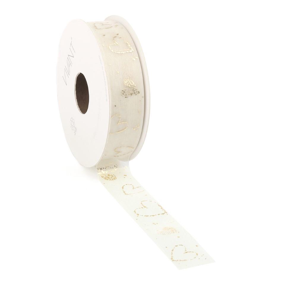 Band Amore 25 mm 20 Meter Farbe creme 70 Band Amore 25 mm 20 Meter Farbe creme 70