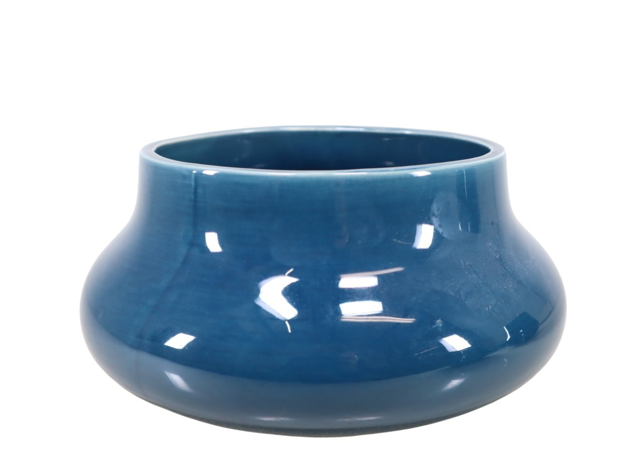 Übertopf/Schale Keramik blau D26cm